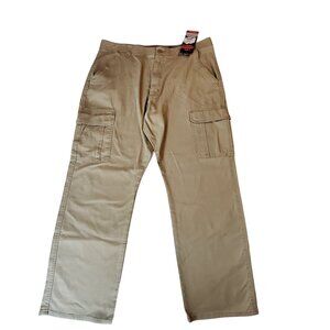 Wrangler All Terrain Gear Aspen Cargo Pant Khaki Twill Outdoor Performance 32x30